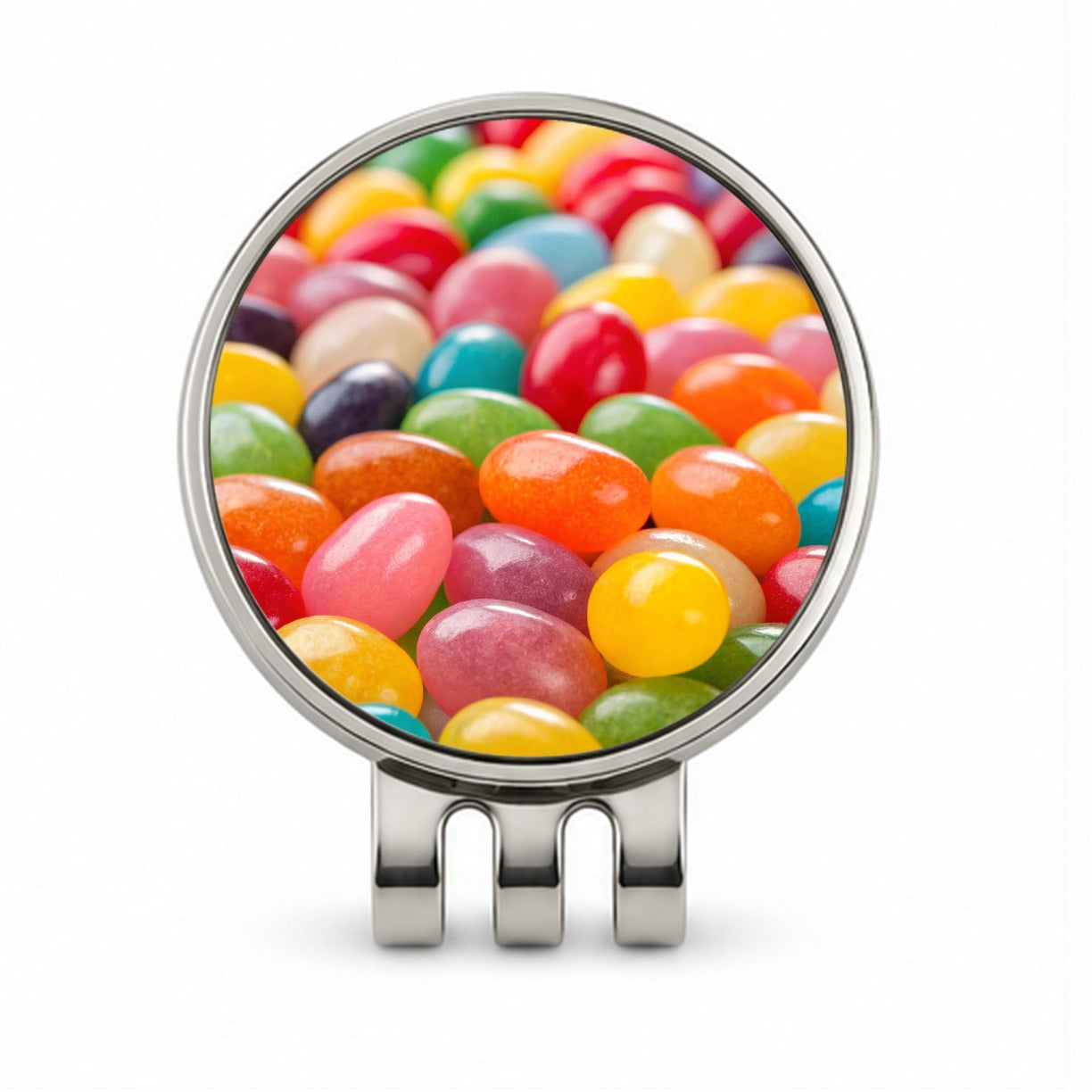 Lots of Jelly Beans Easter Candy Golf Hat Clip with Ball Marker