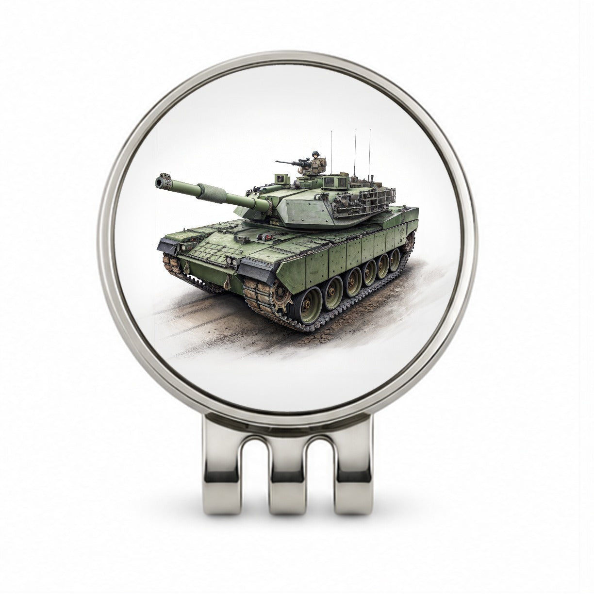 M1 Abrams US Main Battle Tank Golf Hat Clip with Ball Marker