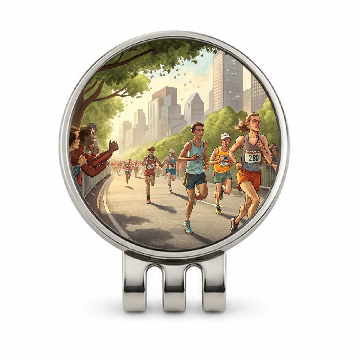 Marathon Running Race Jogging Golf Hat Clip with Ball Marker