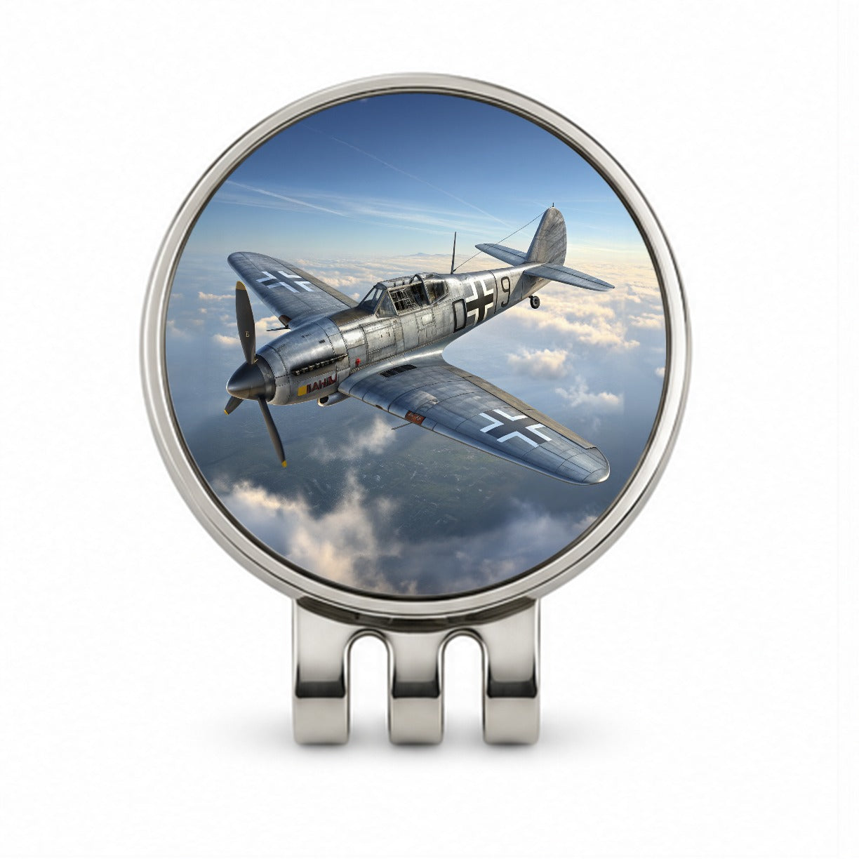 Messerschmitt Bf 109 WWII German Fighter Plane Golf Hat Clip with Ball Marker