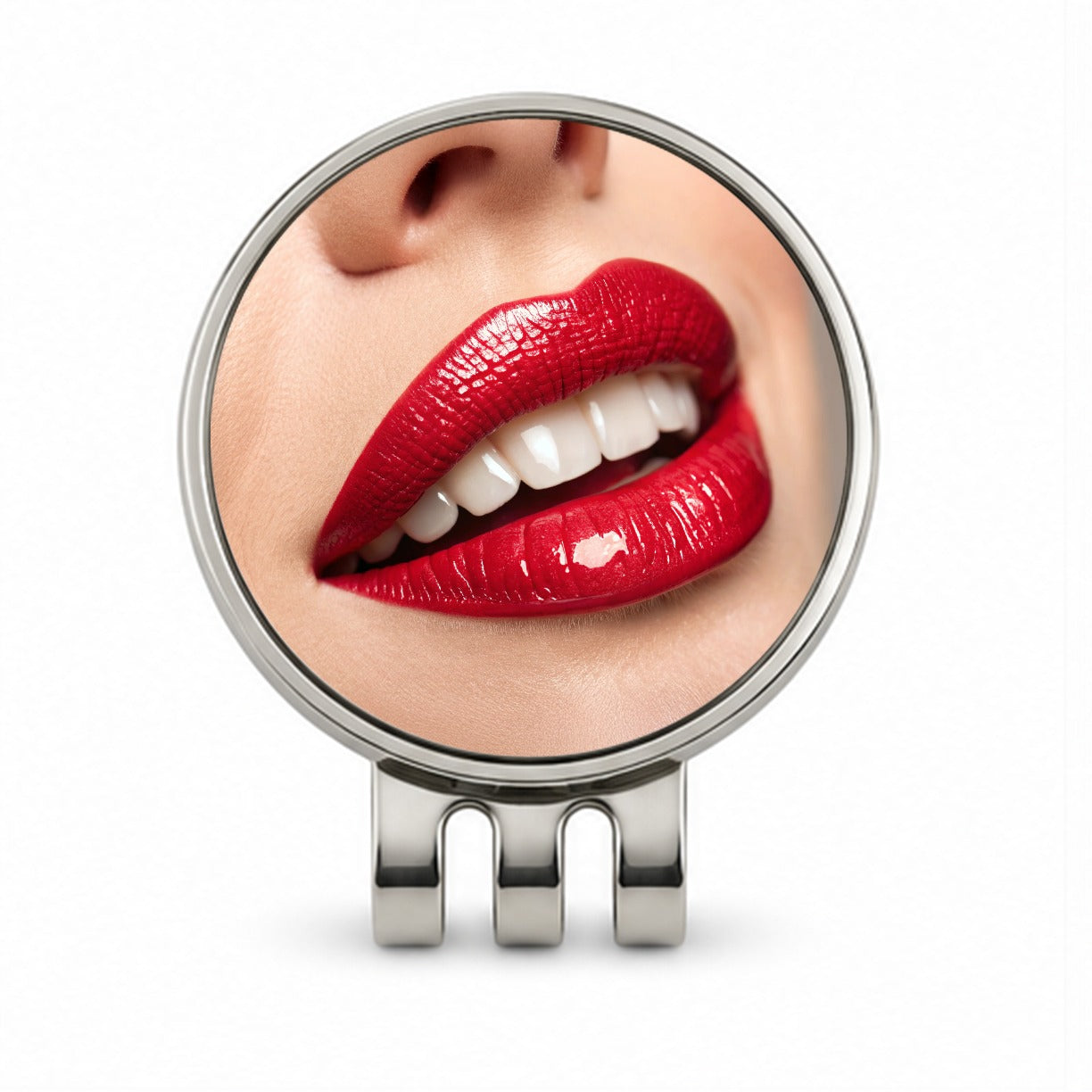 Red Lips Smile Golf Hat Clip with Ball Marker