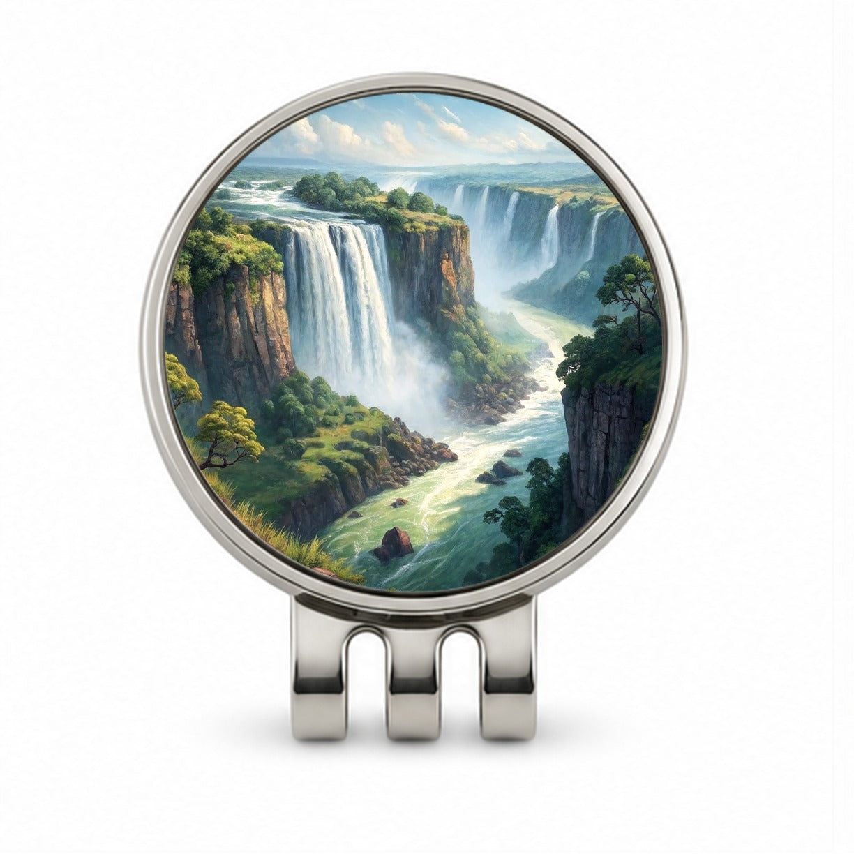 Victoria Falls Zimbabwe Zambia Africa Golf Hat Clip with Ball Marker