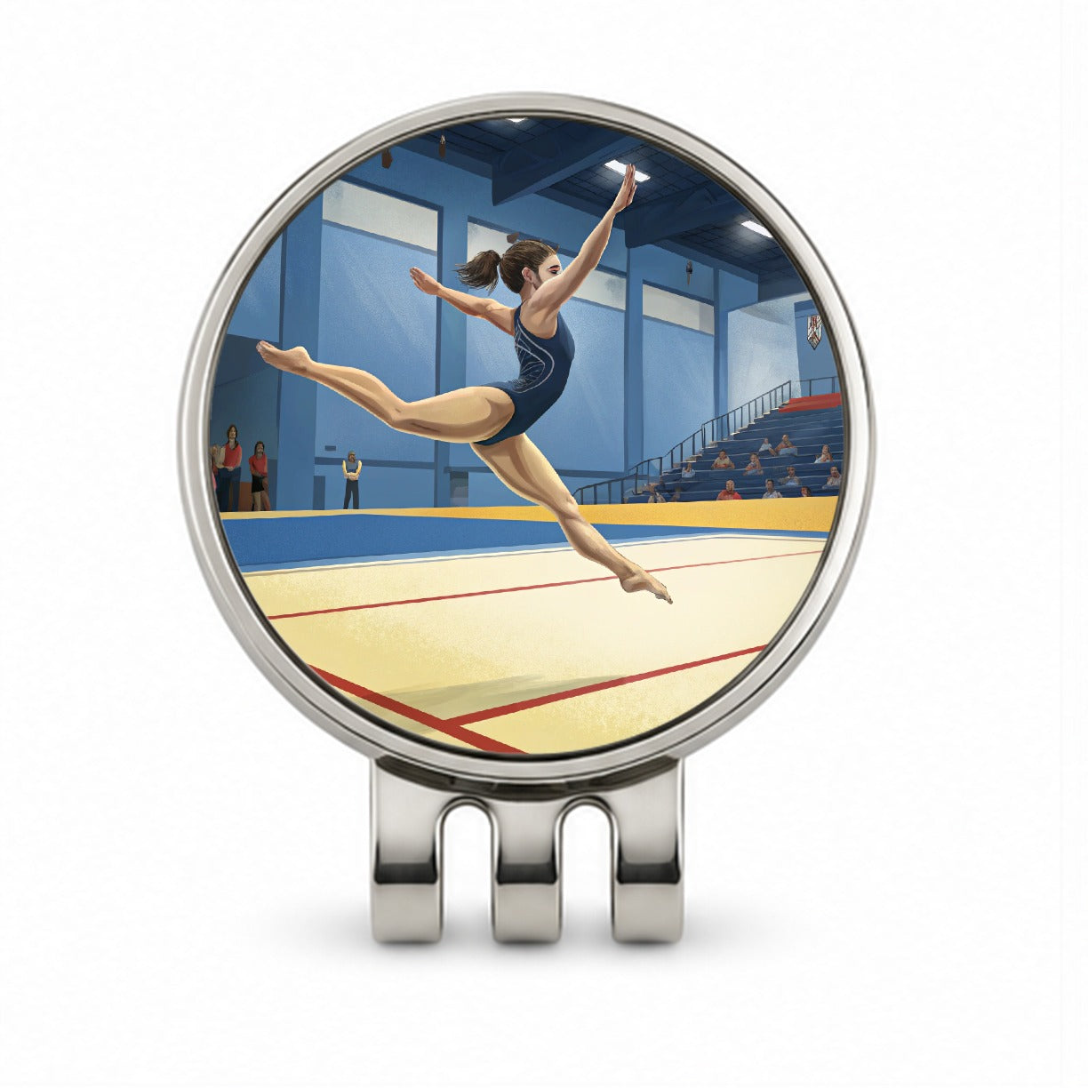 Women's Gymnastics Floor Routine Golf Hat Clip with Ball Marker