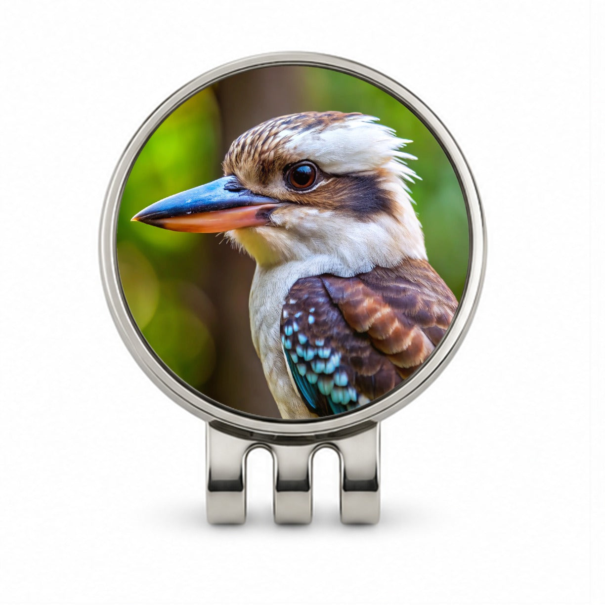 Australian Kookaburra Bird Golf Hat Clip with Ball Marker