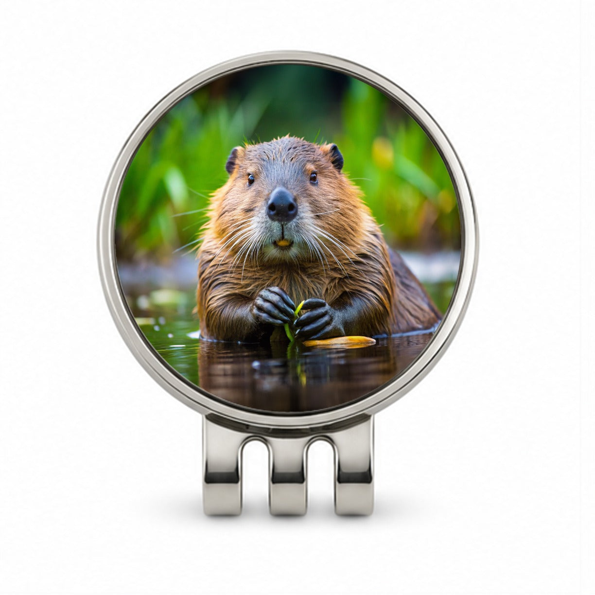 Beaver Golf Hat Clip with Ball Marker