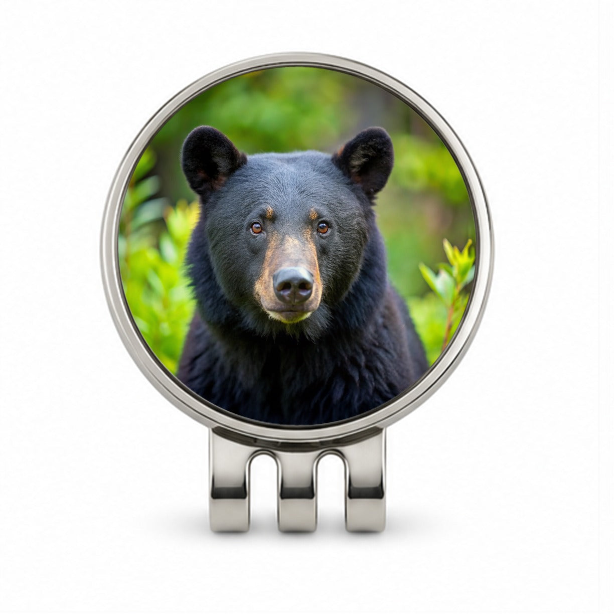 Black Bear Golf Hat Clip with Ball Marker