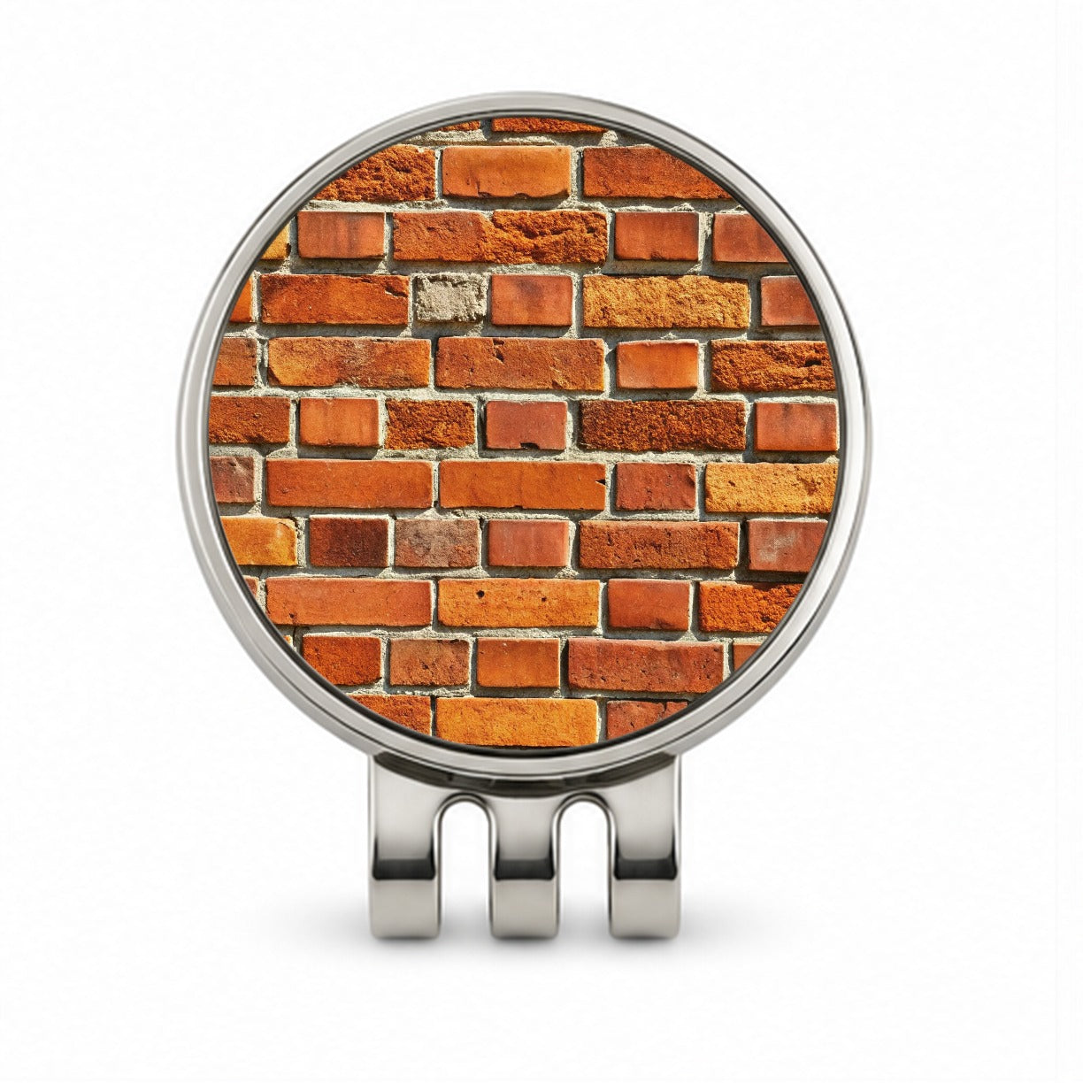 Brick Wall Pattern Golf Hat Clip with Ball Marker