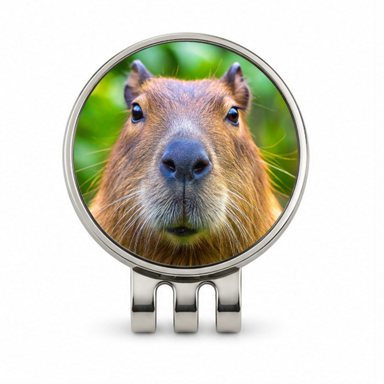 Capybara Face Golf Hat Clip with Ball Marker