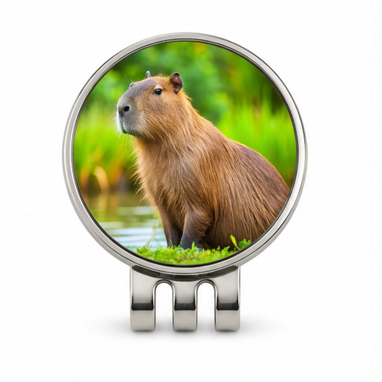 Capybara Golf Hat Clip with Ball Marker