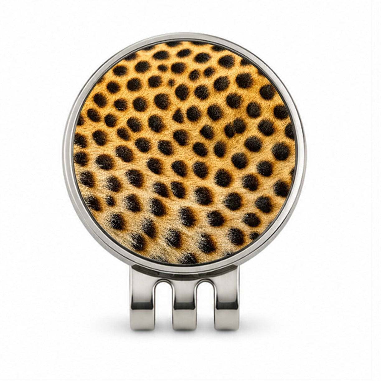 Cheetah Spots Fur Pattern Golf Hat Clip with Ball Marker