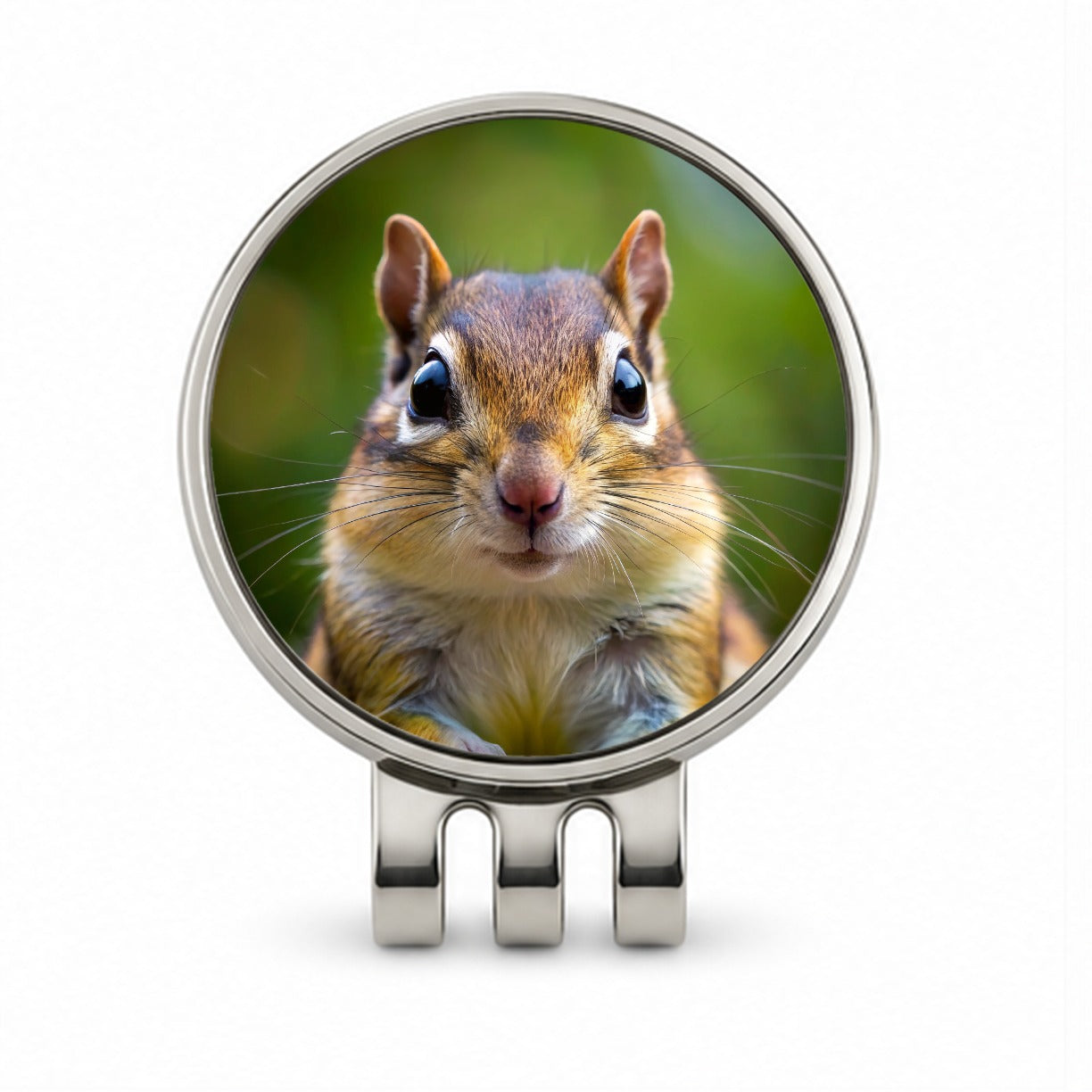 Chipmunk Face Golf Hat Clip with Ball Marker