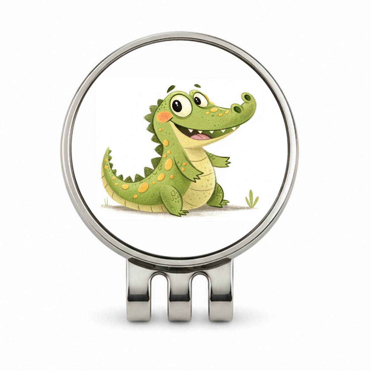 Crocodile Children's Illustration Style Golf Hat Clip with Ball Marker