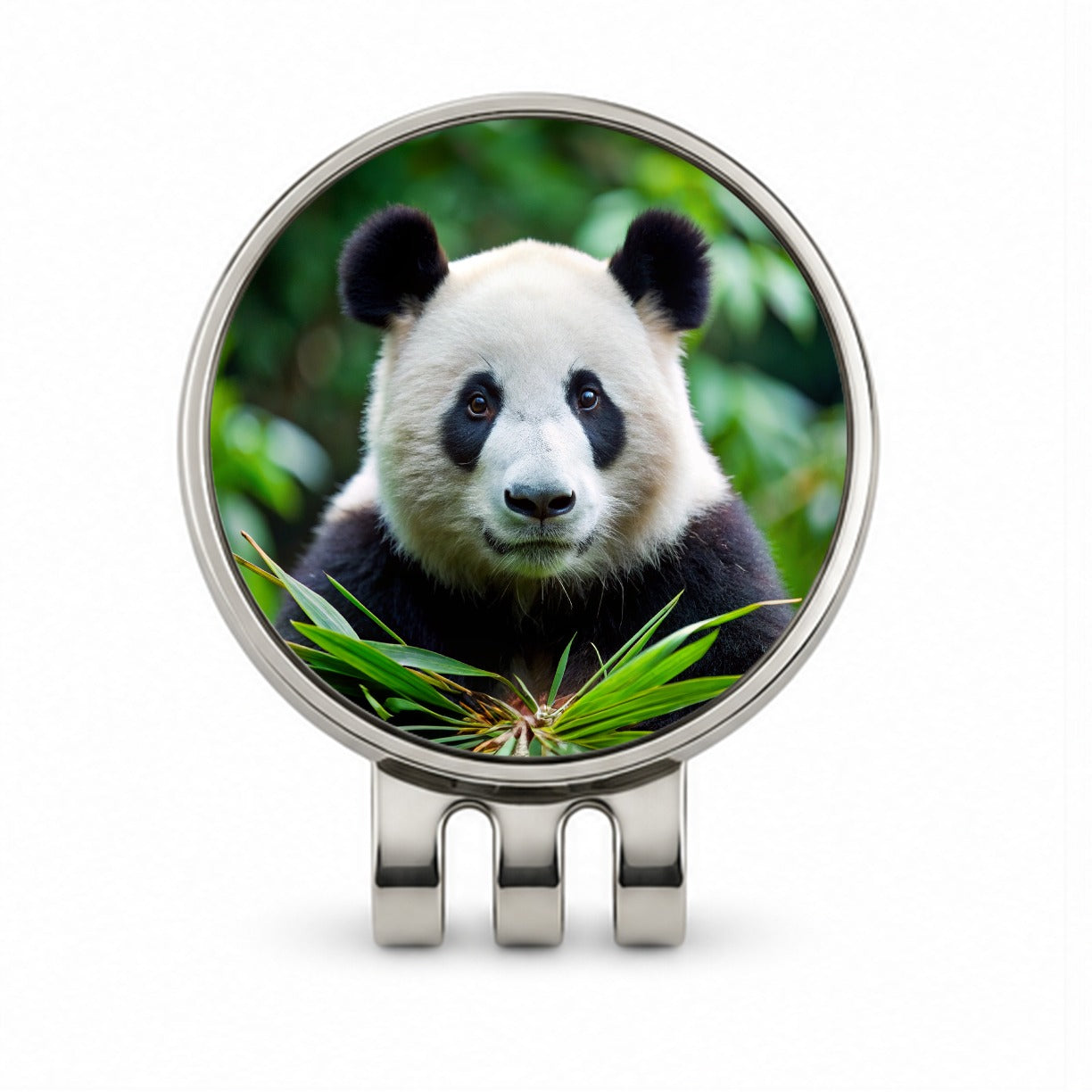Giant Panda Golf Hat Clip with Ball Marker