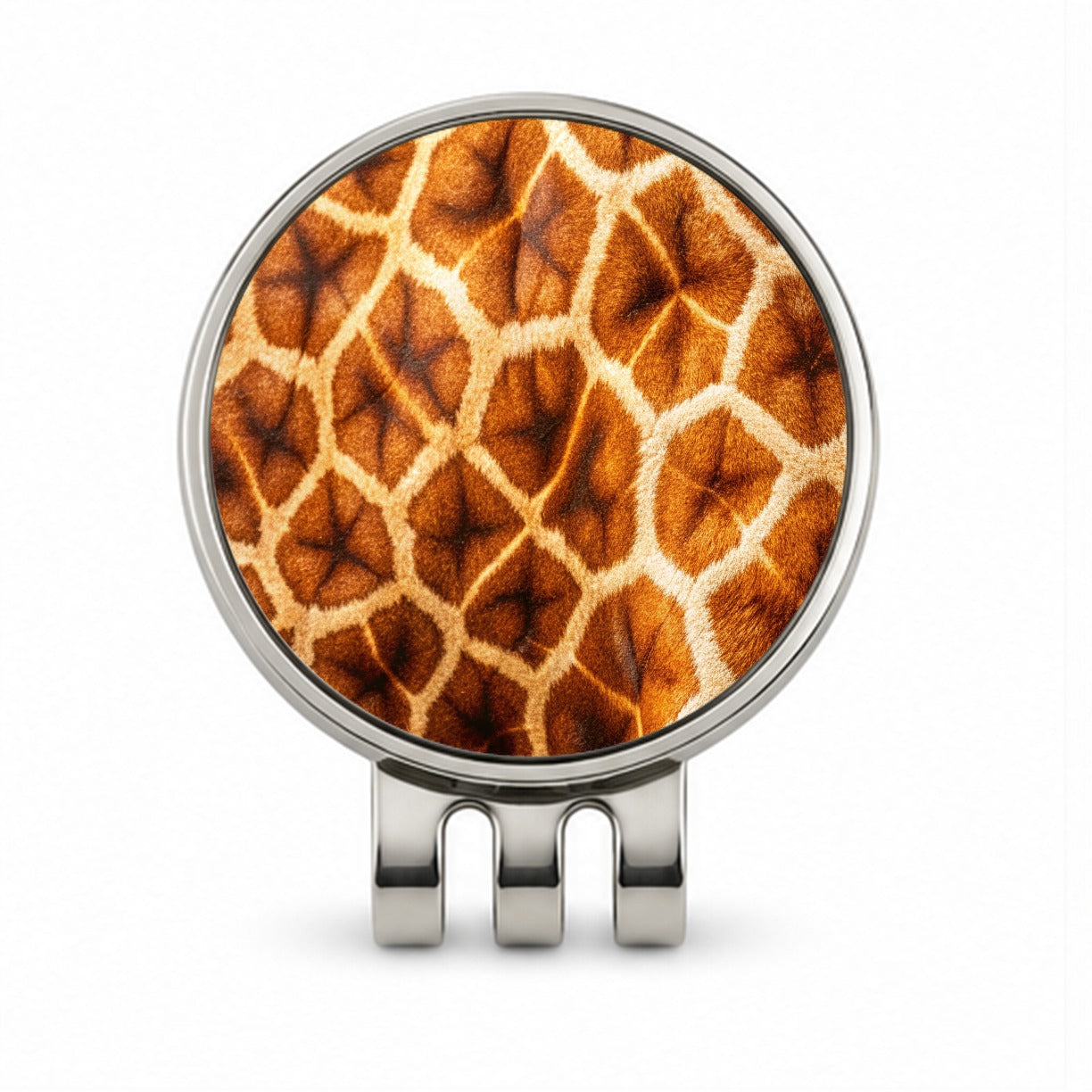 Giraffe Hide Fur Pattern Golf Hat Clip with Ball Marker