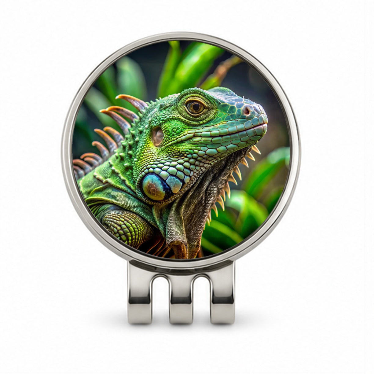 Green Iguana Lizard Reptile Golf Hat Clip with Ball Marker