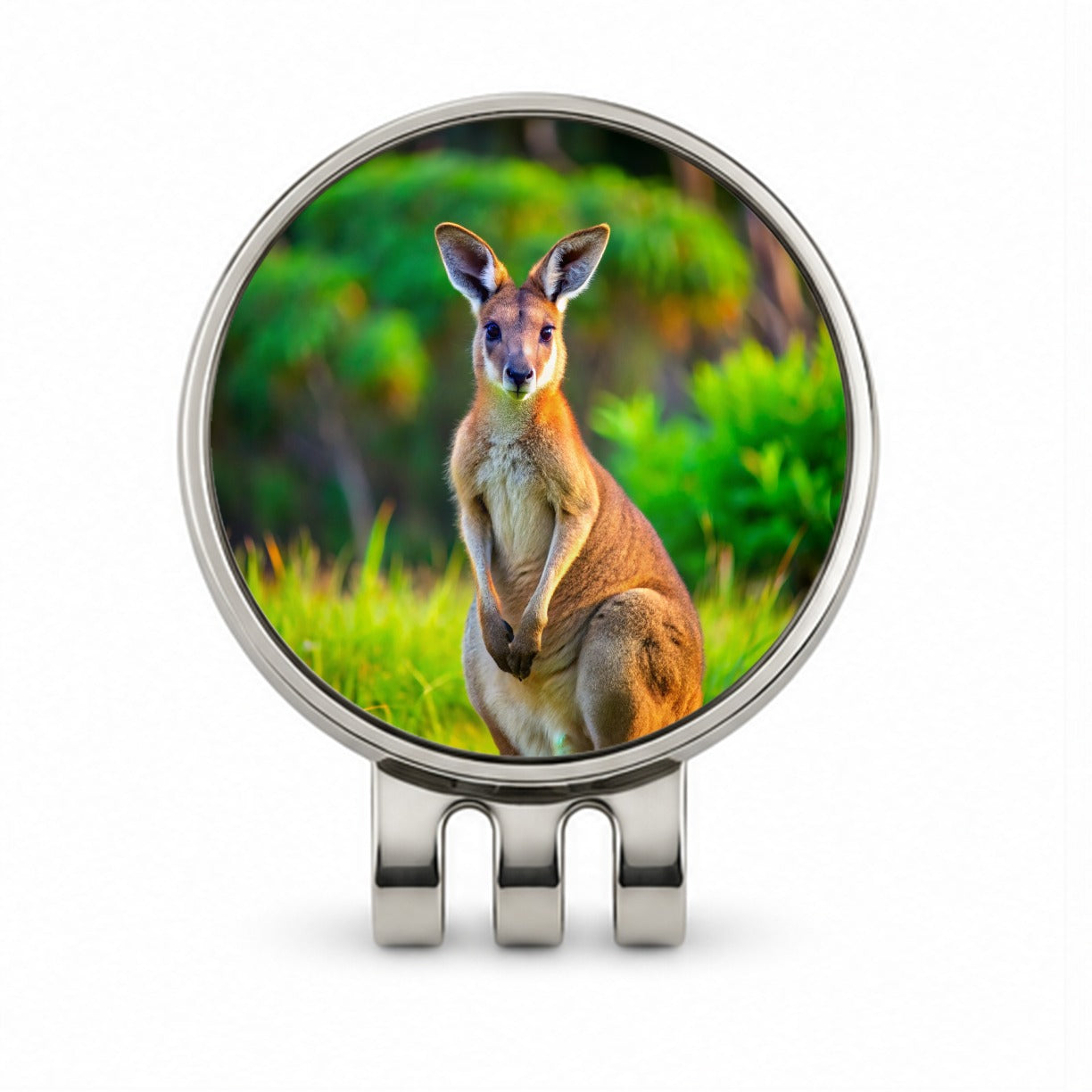 Kangaroo Golf Hat Clip with Ball Marker