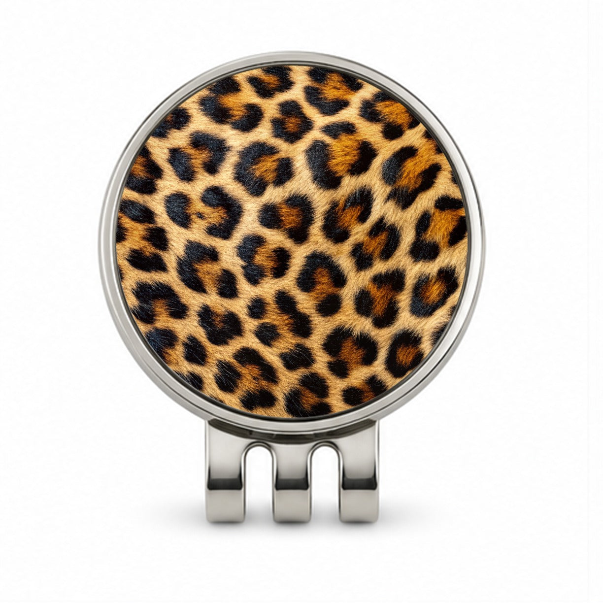 Leopard Spots Fur Pattern Golf Hat Clip with Ball Marker