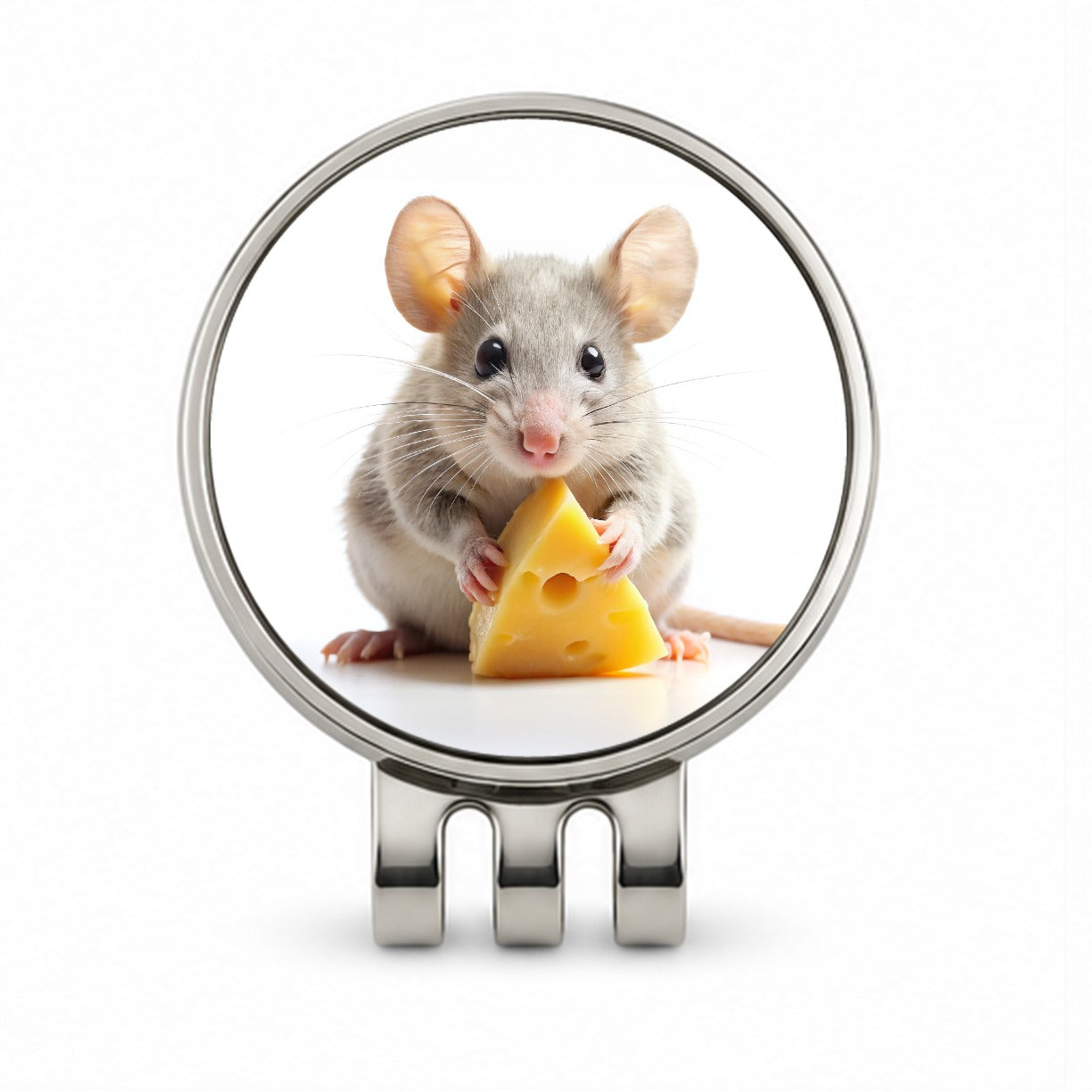 Mouse With A Piece Of Cheese Golf Hat Clip with Ball Marker
