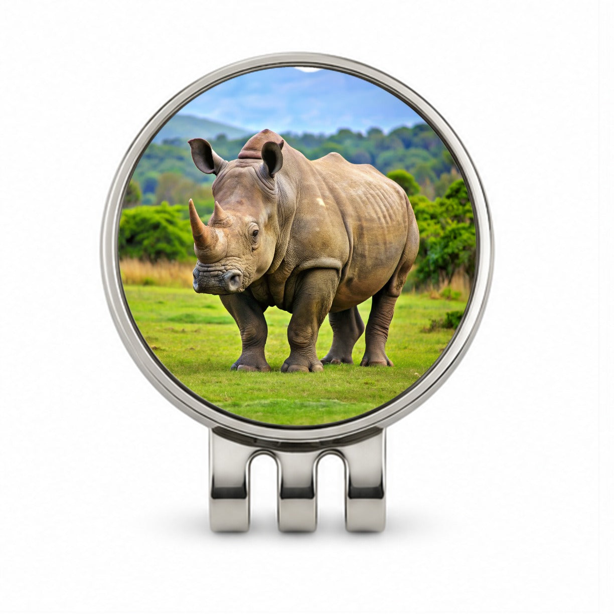 Rhinoceros Golf Hat Clip with Ball Marker