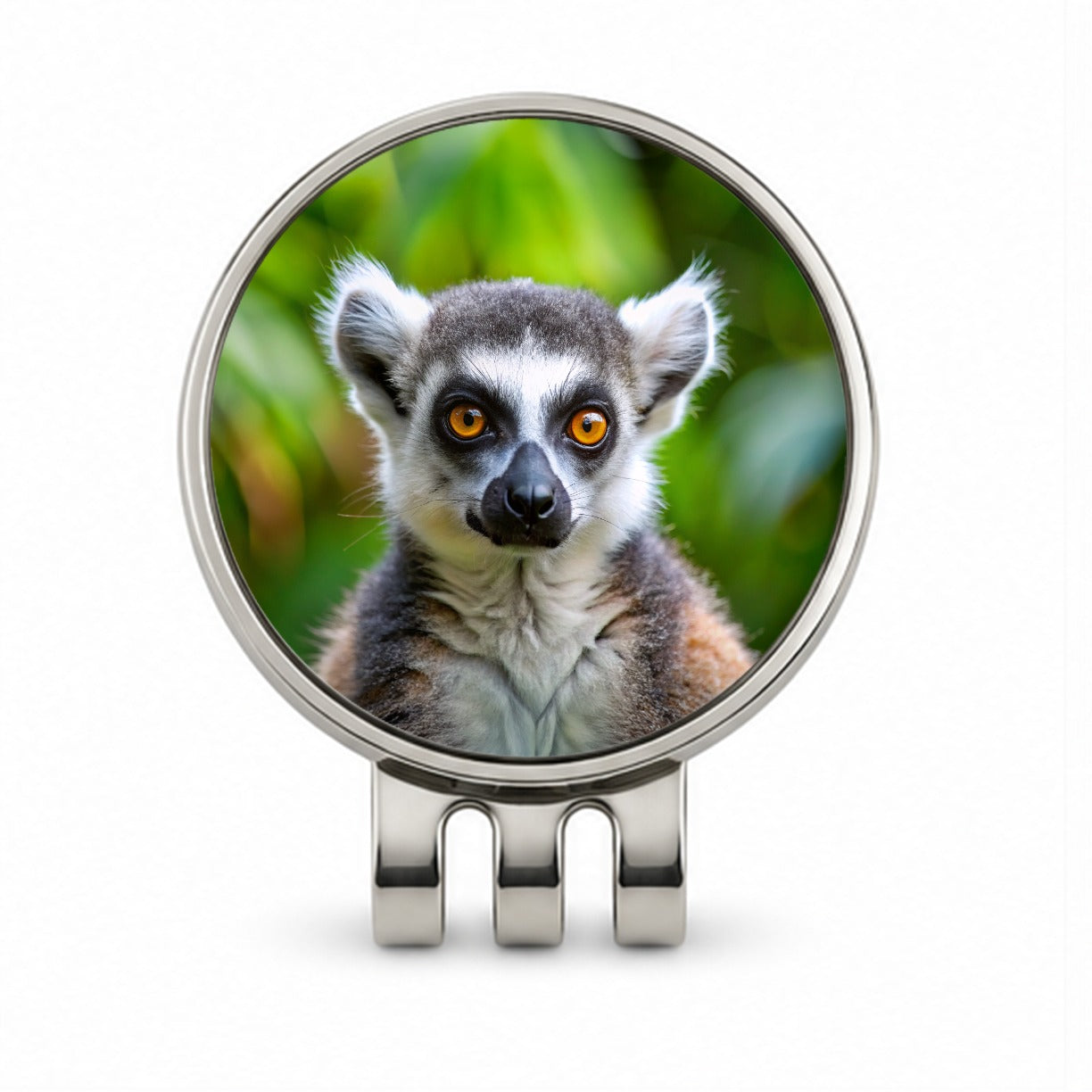 Ring-Tailed Lemur Golf Hat Clip with Ball Marker