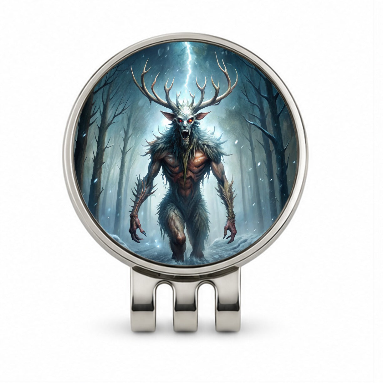 Wendigo Algonquian Folklore Monster Creature Golf Hat Clip with Ball Marker