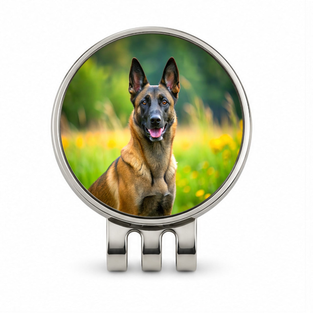 Belgian Malinois Dog Photo Golf Hat Clip with Ball Marker