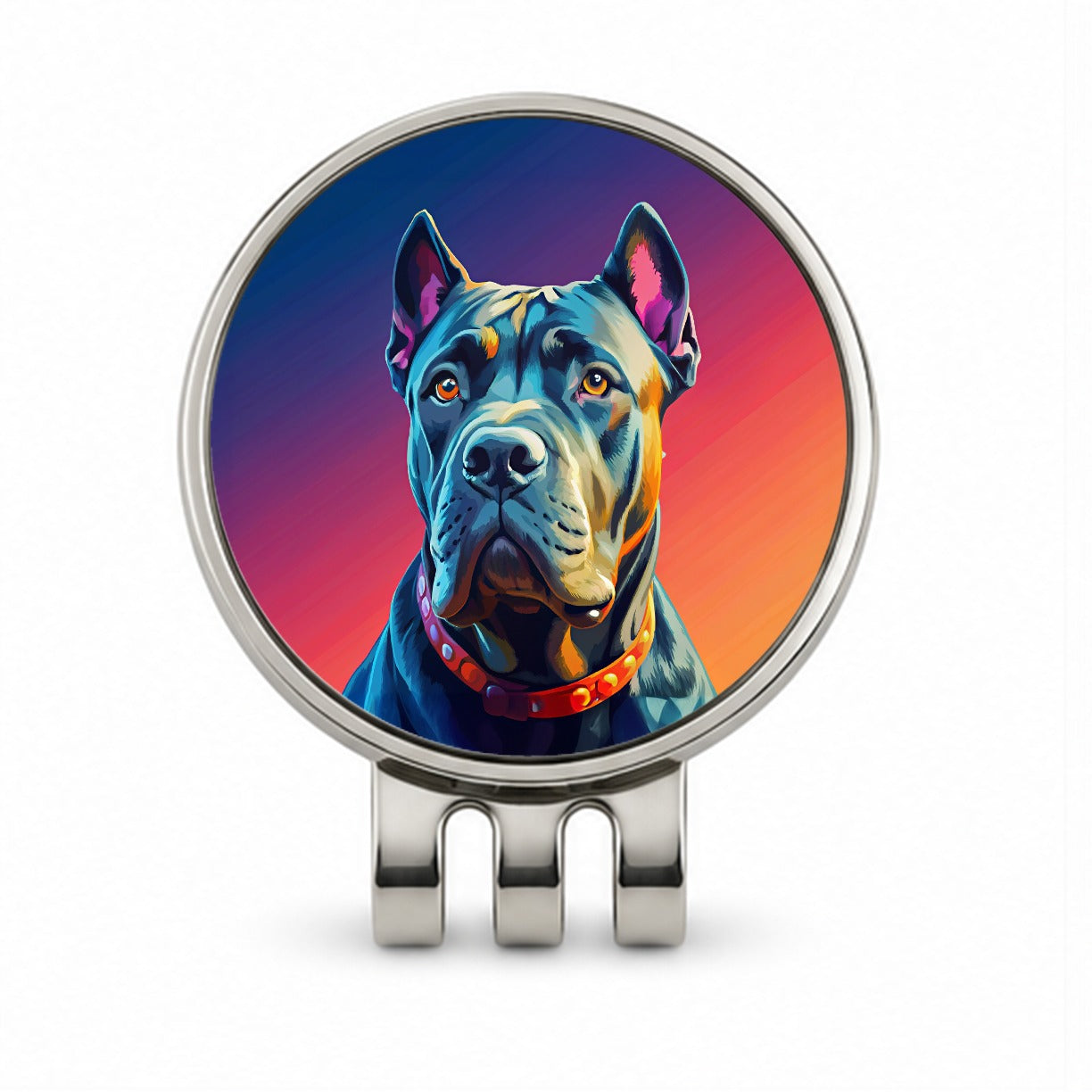 Cane Corso Dog Pop Art Golf Hat Clip with Ball Marker