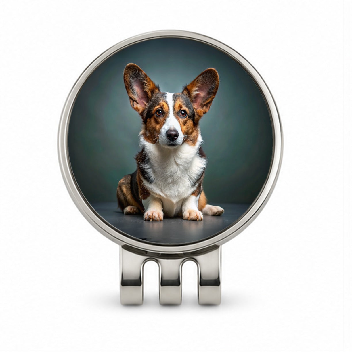 Cardigan Welsh Corgi Dog Photo Golf Hat Clip with Ball Marker