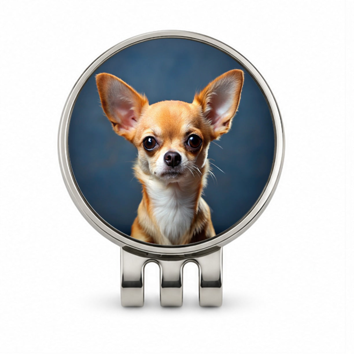 Chihuahua Dog Photo Golf Hat Clip with Ball Marker