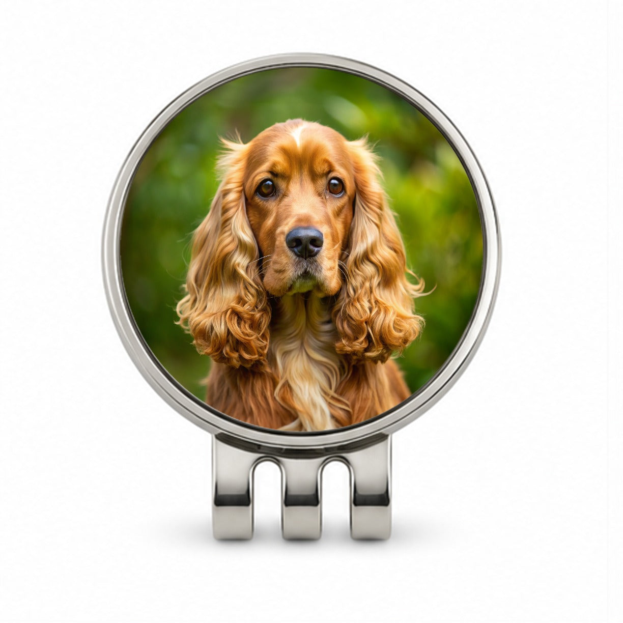 Cocker Spaniel Dog Photo Golf Hat Clip with Ball Marker