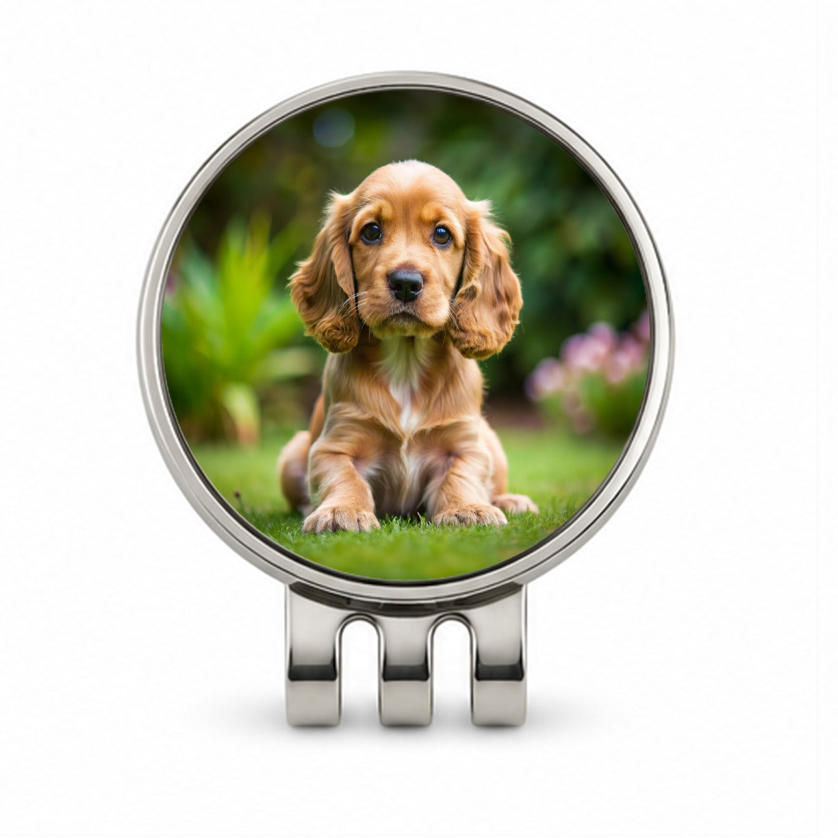 Cocker Spaniel Dog Puppy Photo Golf Hat Clip with Ball Marker