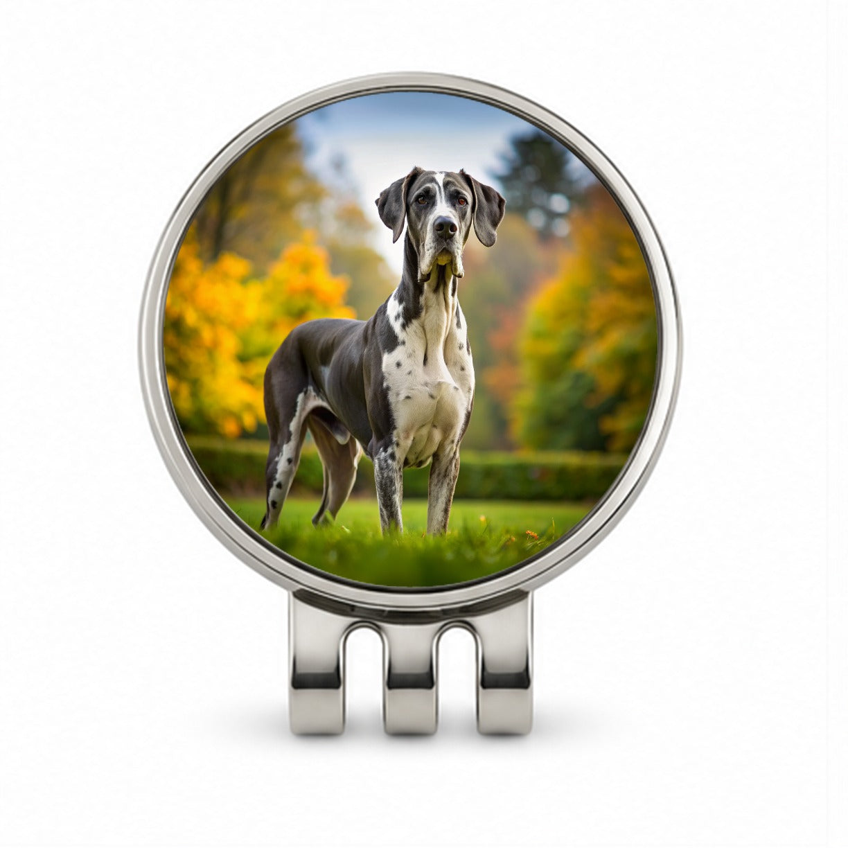 Great Dane Dog Photo Golf Hat Clip with Ball Marker