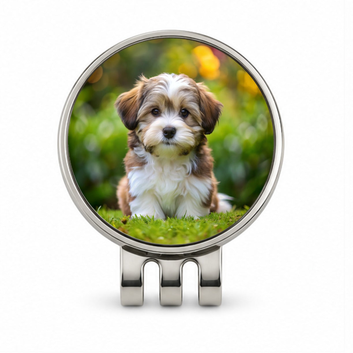 Havanese Dog Puppy Photo Golf Hat Clip with Ball Marker