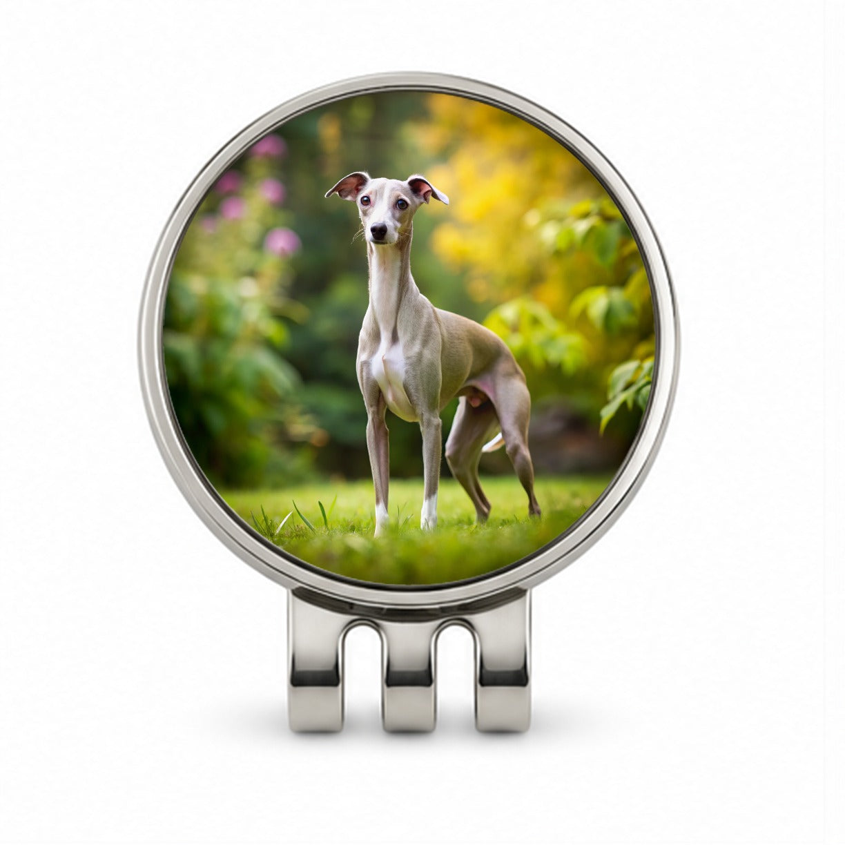 Italian Greyhound Dog Photo Golf Hat Clip with Ball Marker