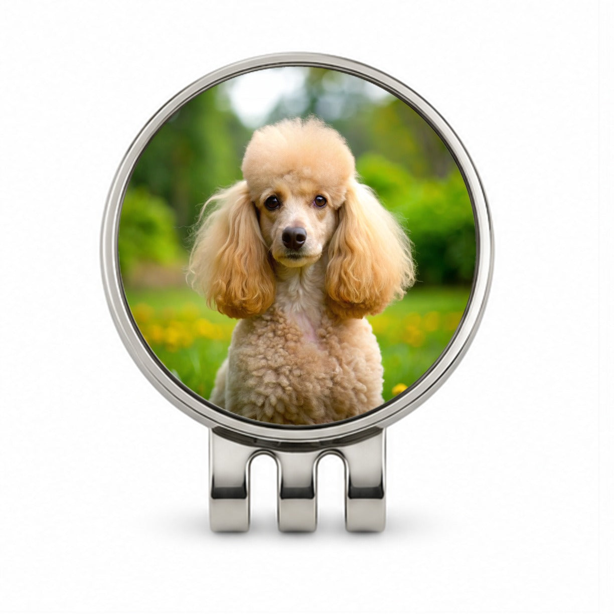 Poodle Dog Photo Golf Hat Clip with Ball Marker