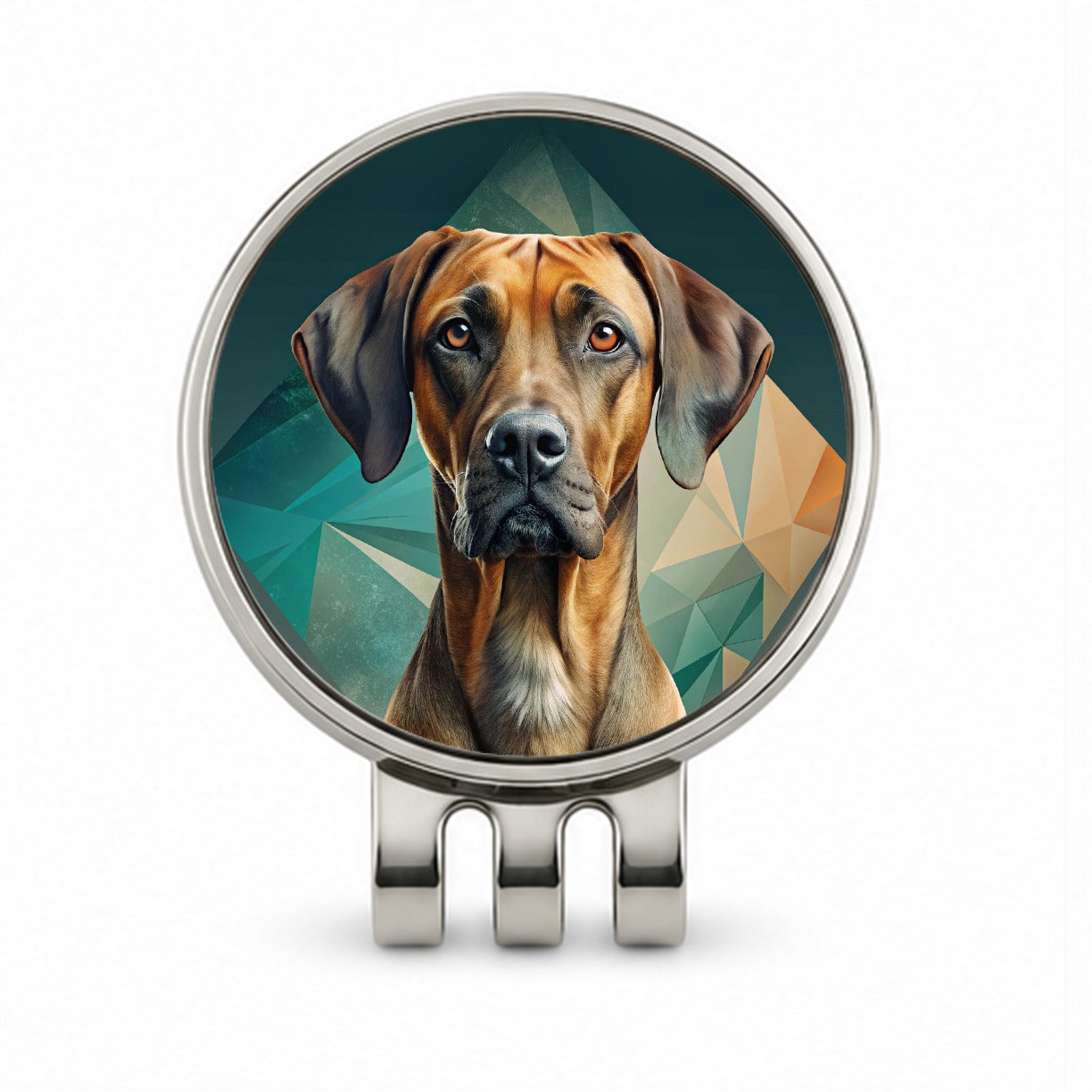 Rhodesian Ridgeback Dog Contemporary Art Golf Hat Clip with Ball Marker