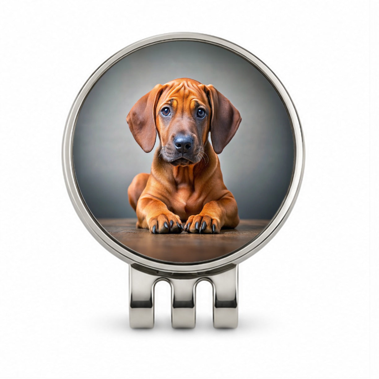 Rhodesian Ridgeback Dog Puppy Photo Golf Hat Clip with Ball Marker