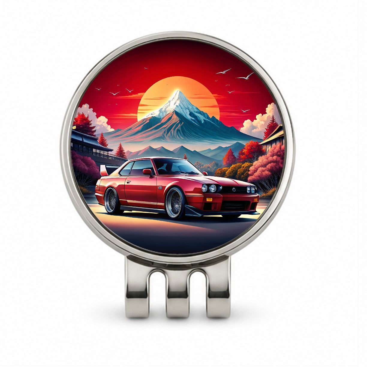 Japanese JDM Car Art Golf Hat Clip with Ball Marker