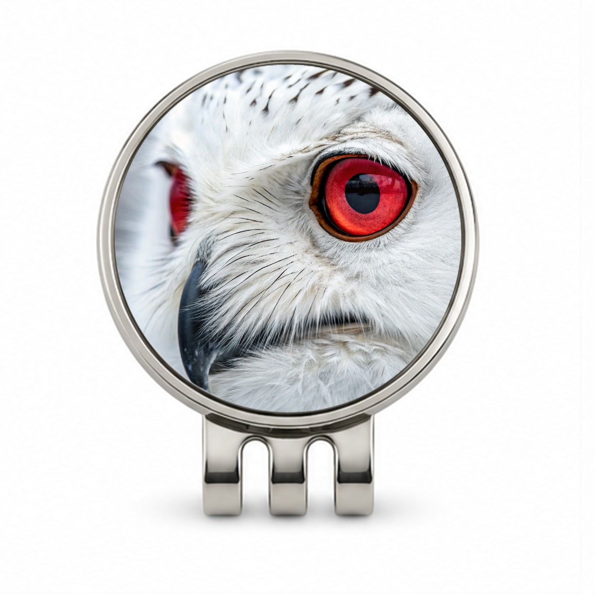 Red Eyes Owl Bird Golf Hat Clip with Ball Marker