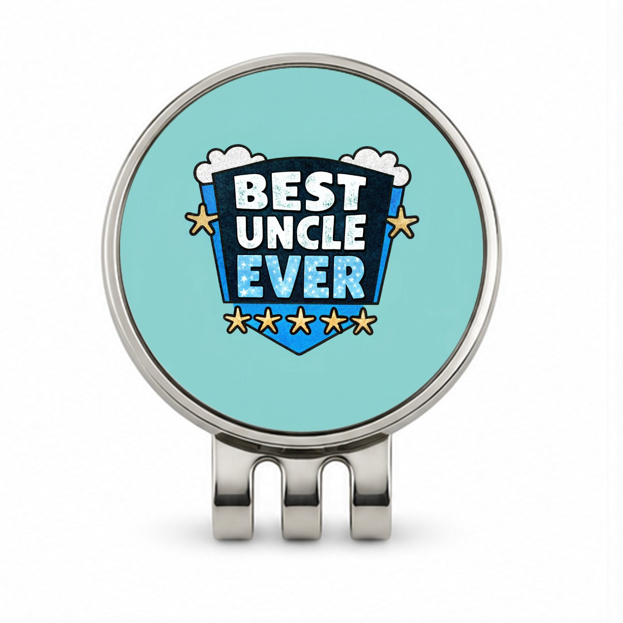 Best Uncle Ever Golf Hat Clip with Ball Marker