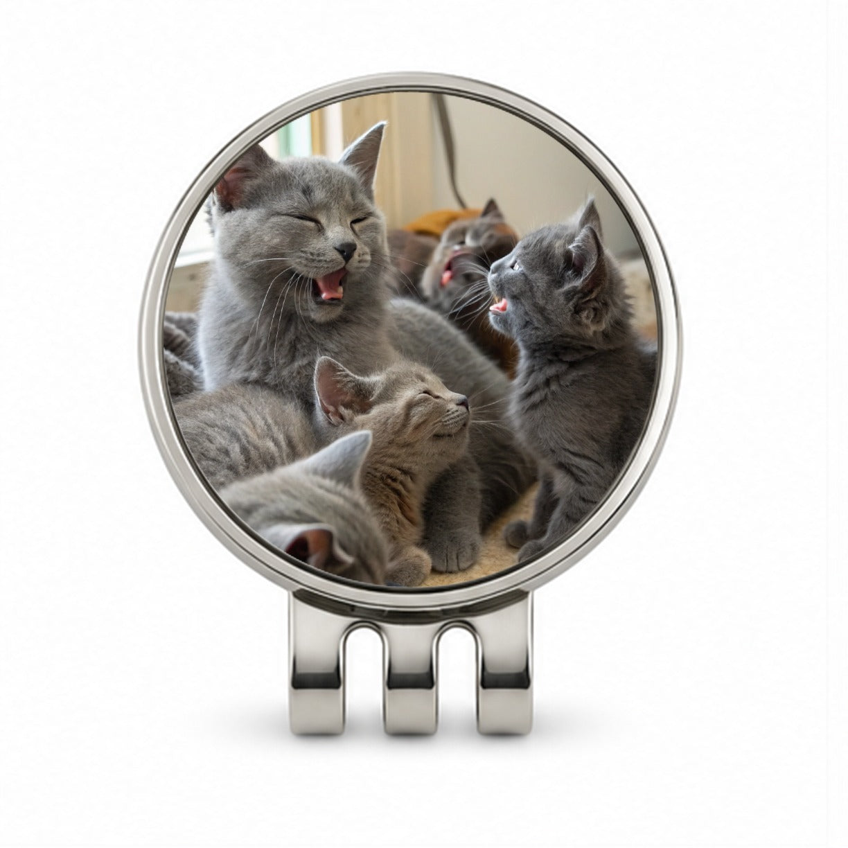 Bunch Of Gray Cats Golf Hat Clip with Ball Marker