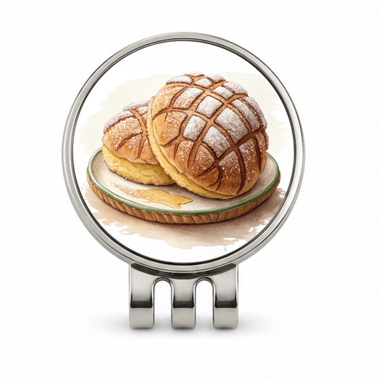 Conchas Pastry Mexican Sweet Bread Golf Hat Clip with Ball Marker