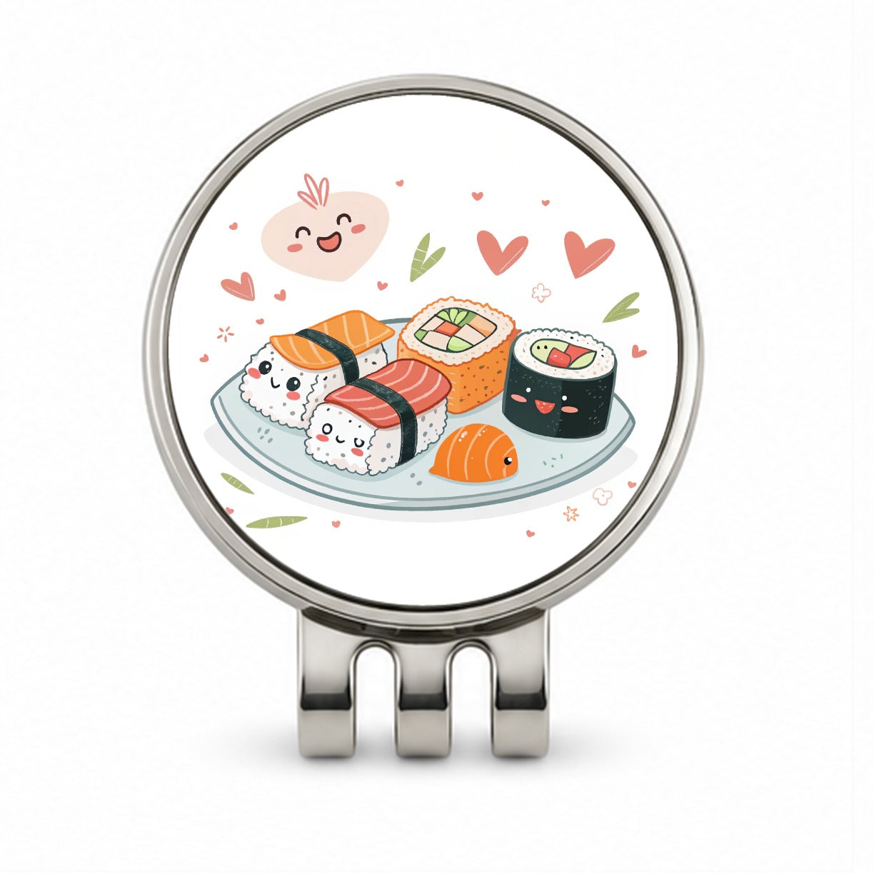 Kawaii Sushi Golf Hat Clip with Ball Marker