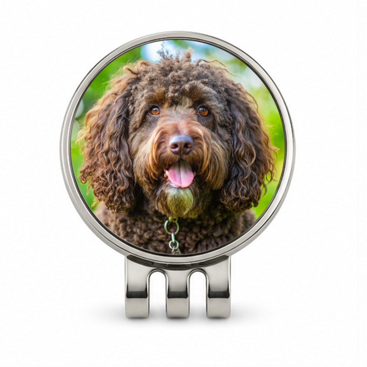 Barbet Dog Photo Golf Hat Clip with Ball Marker