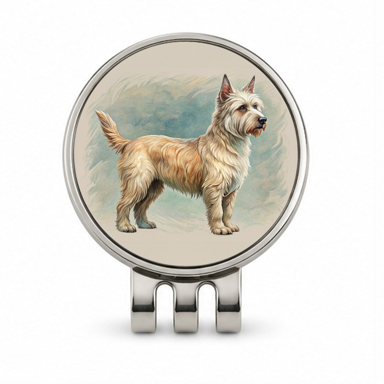 Berger Picard Dog Art Nouveau Golf Hat Clip with Ball Marker