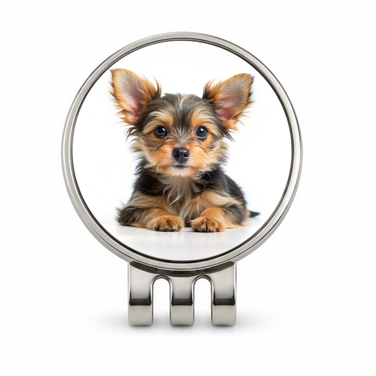 Chorkie Dog Puppy Photo Golf Hat Clip with Ball Marker
