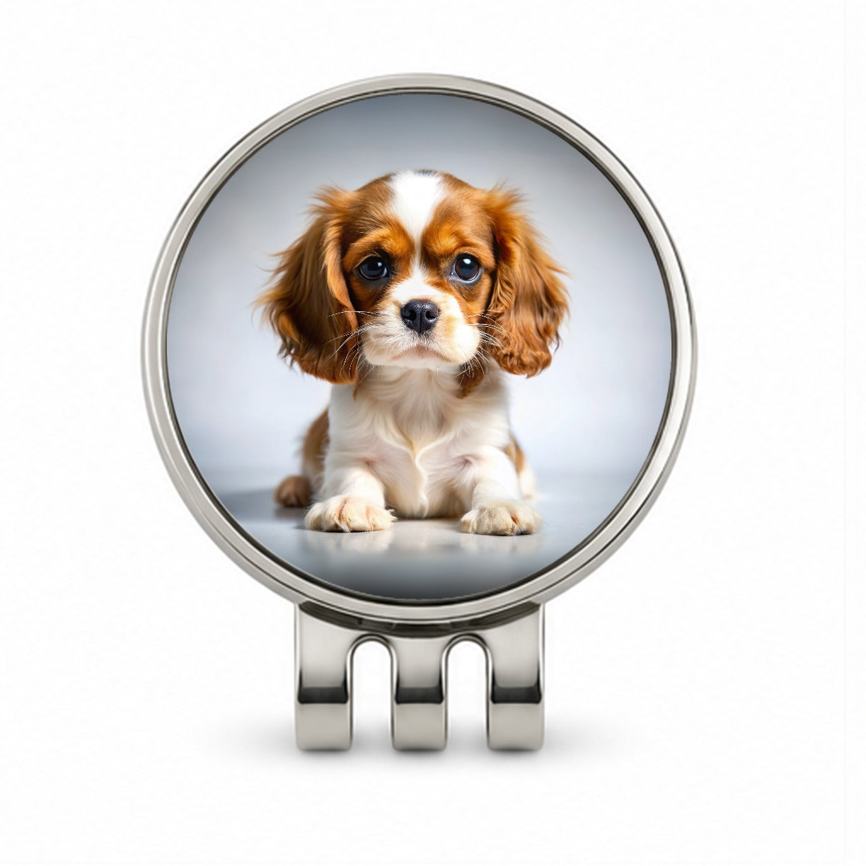 English Toy Spaniel Dog Puppy Photo Golf Hat Clip with Ball Marker