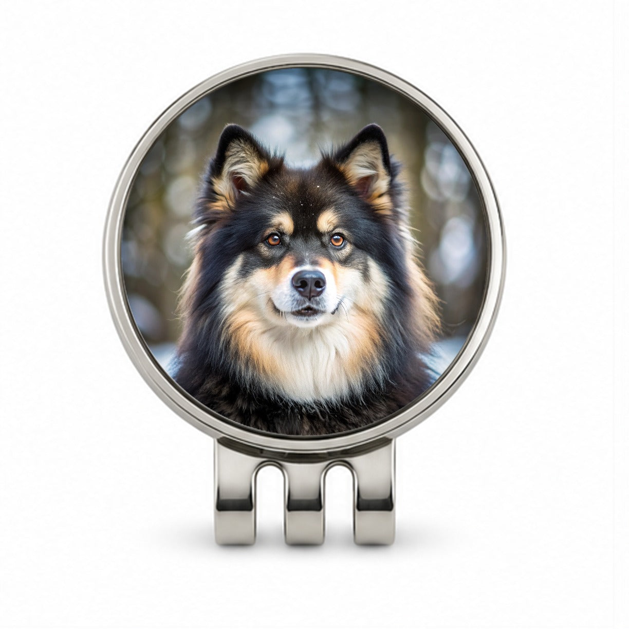 Finnish Lapphund Dog Photo Golf Hat Clip with Ball Marker