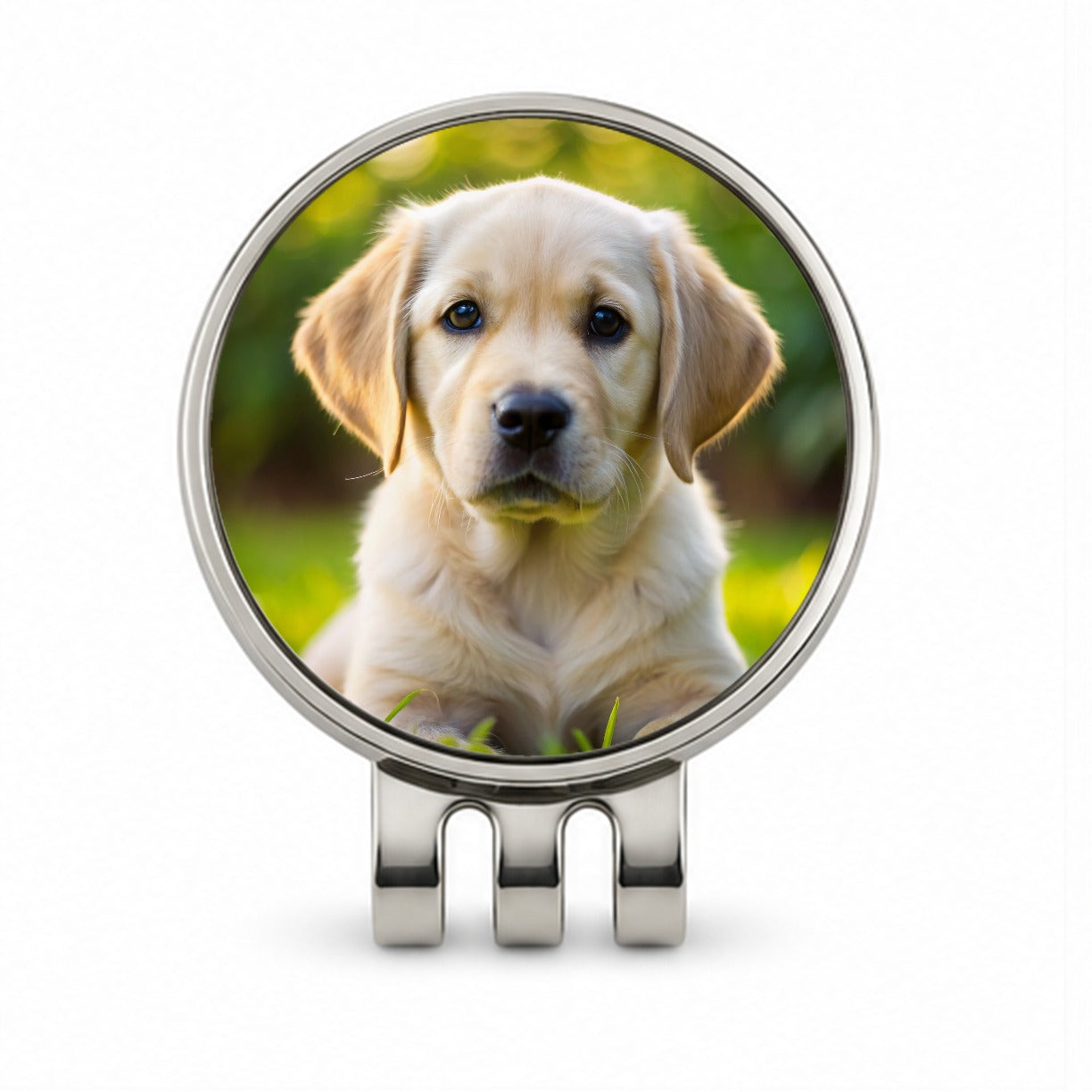 Goldador Dog Puppy Photo Golf Hat Clip with Ball Marker
