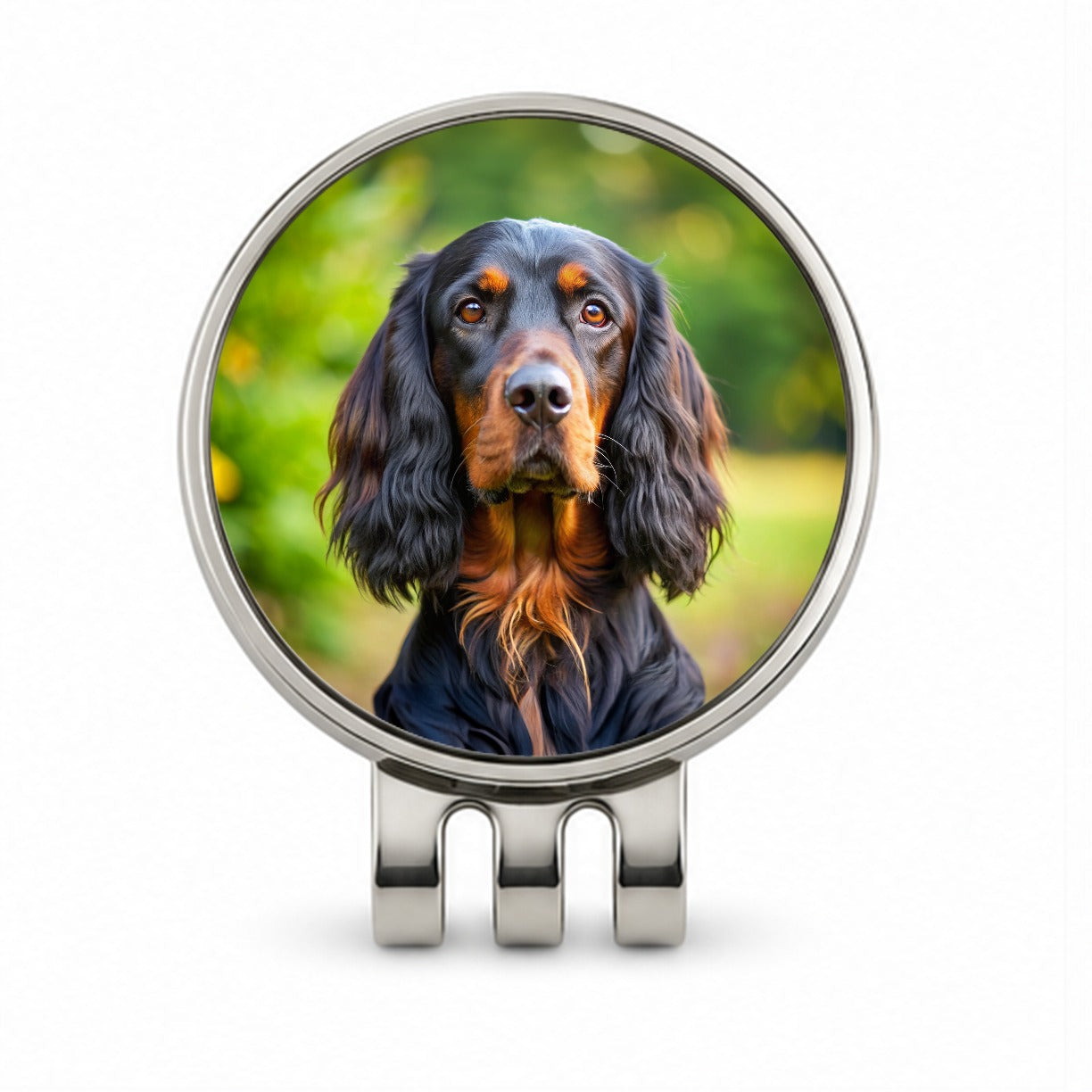 Gordon Setter Dog Photo Golf Hat Clip with Ball Marker